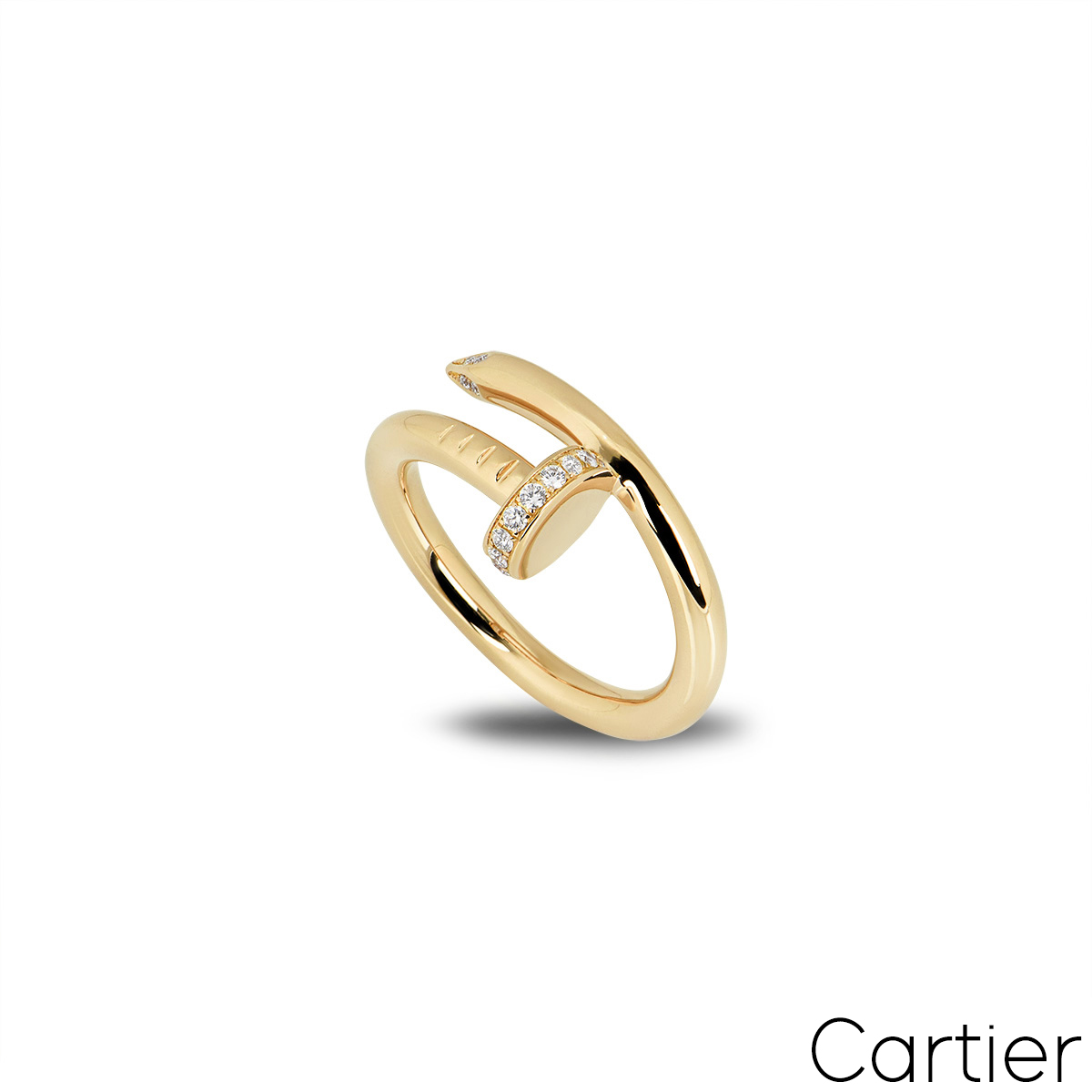 Cartier Yellow Gold Diamond Juste Un Clou Ring Size 48 B4216900 Cartier Yellow Gold Diamond Juste Un Clou Ring Size 48 B4216900